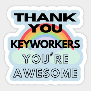 Thank you keyworkers Sticker